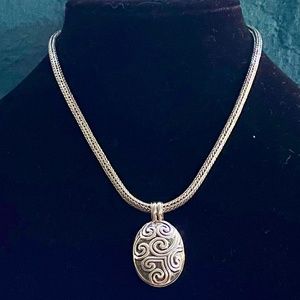 Silpada Sterling Silver Oxidized Oval Locket Pendant